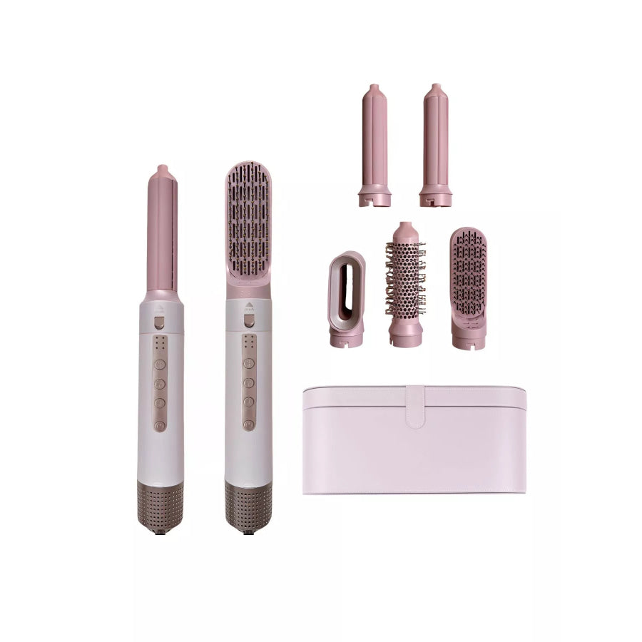 5-in-1 Hot Air Styler Curling Iron Set Blush Pink / European plug Apparel and Accessories