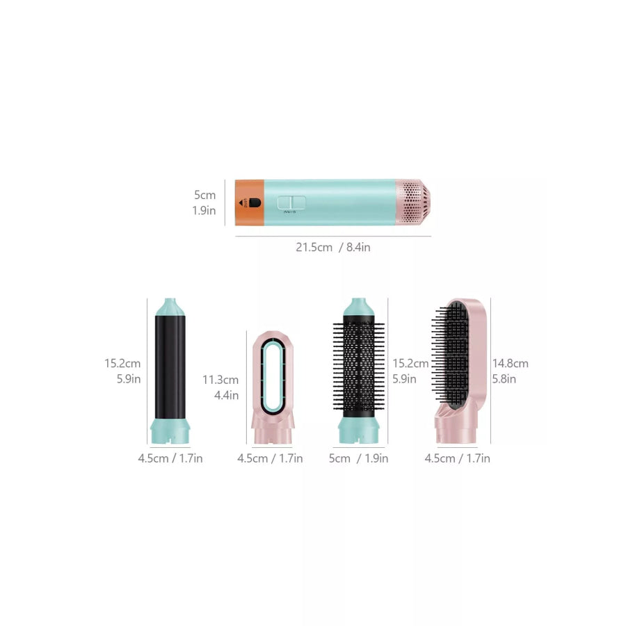 5-in-1 Interchangeable Curling Iron Wand Set Apparel and Accessories