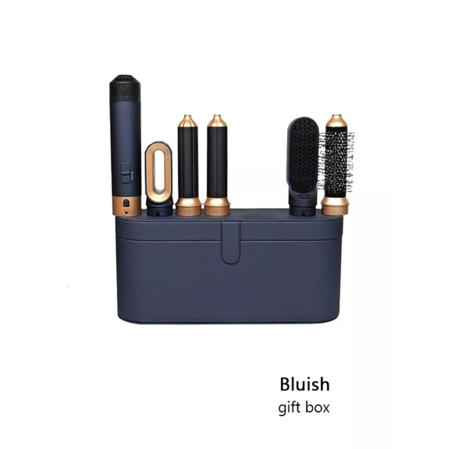 5-in-1 Interchangeable Curling Iron Wand Set Navy / North American plug Apparel and Accessories