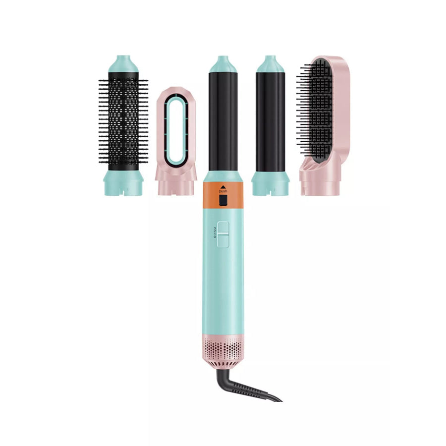 5-in-1 Interchangeable Curling Iron Wand Set Pastel Blue / North American plug Apparel and Accessories