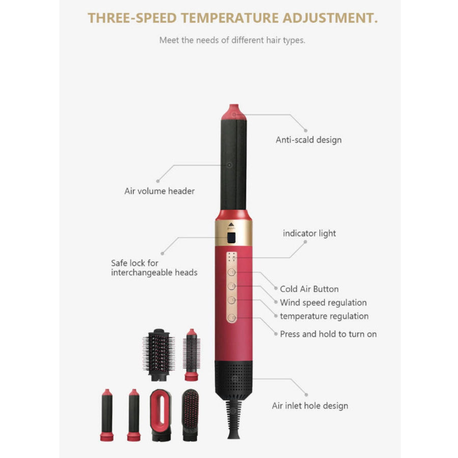 5-in-1 Interchangeable Hot Air Brush Apparel and Accessories