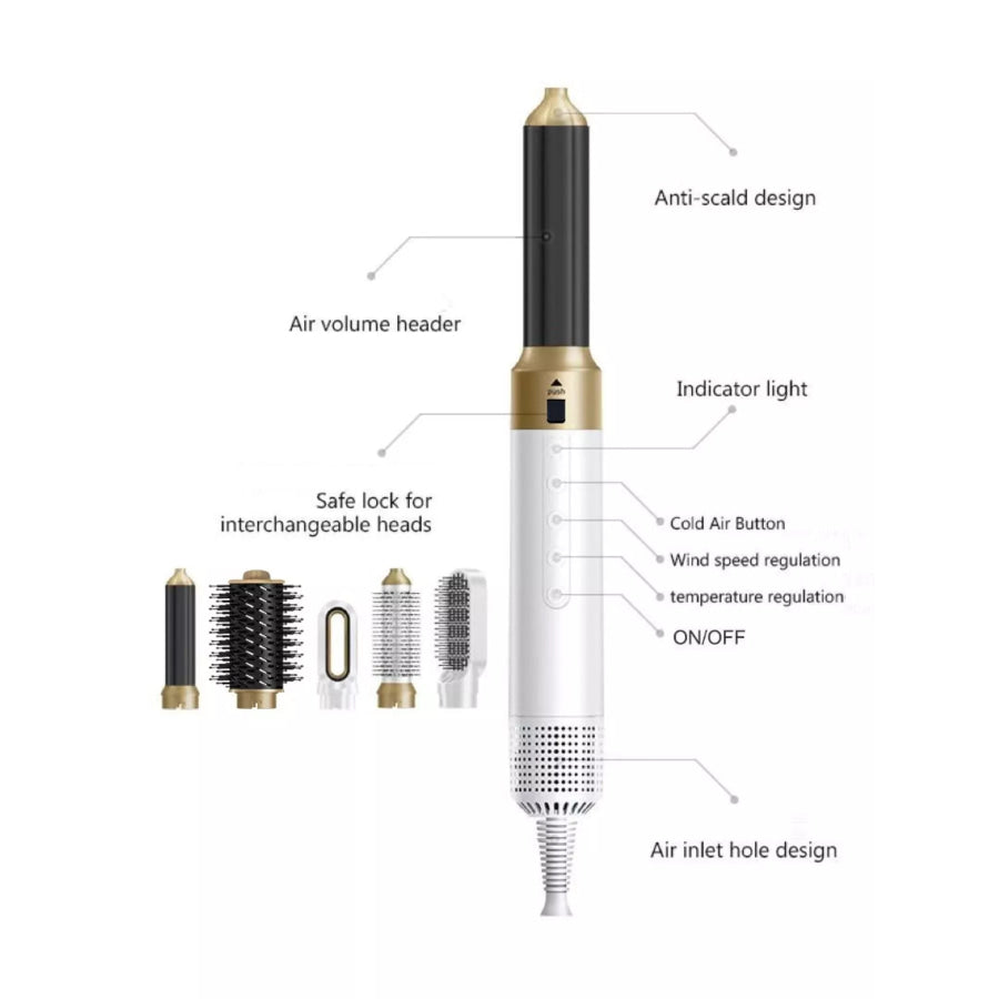 5-in-1 Interchangeable Hot Air Brush Apparel and Accessories
