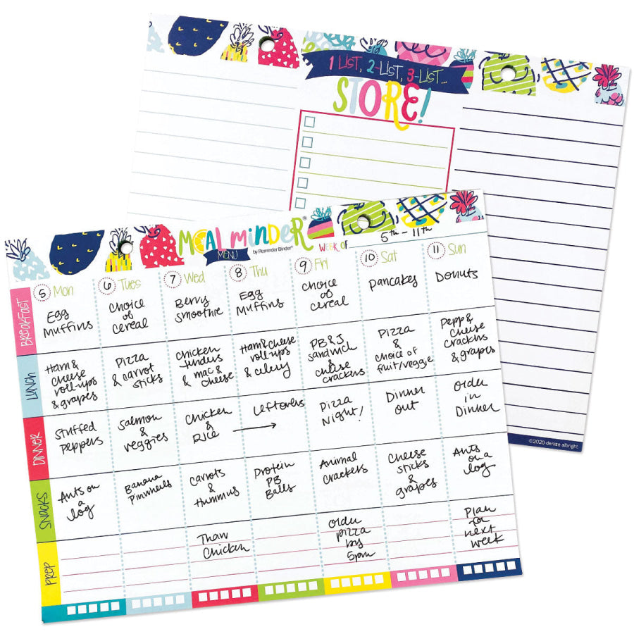 52-Week Meal Minder® Weekly Menu Planner Pad Pads