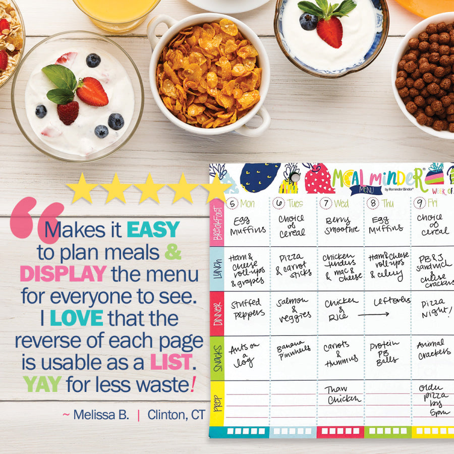 52-Week Meal Minder® Weekly Menu Planner Pad Pads