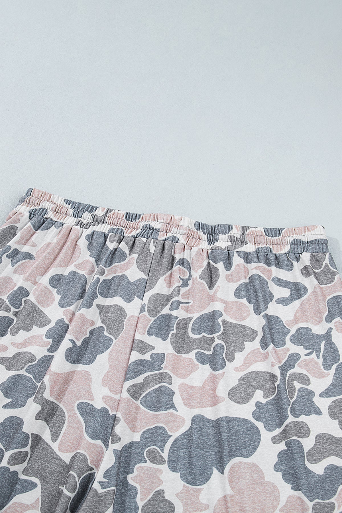 Khaki Camouflage Print Patch Pockets Ankle-Length Plus Size Pants