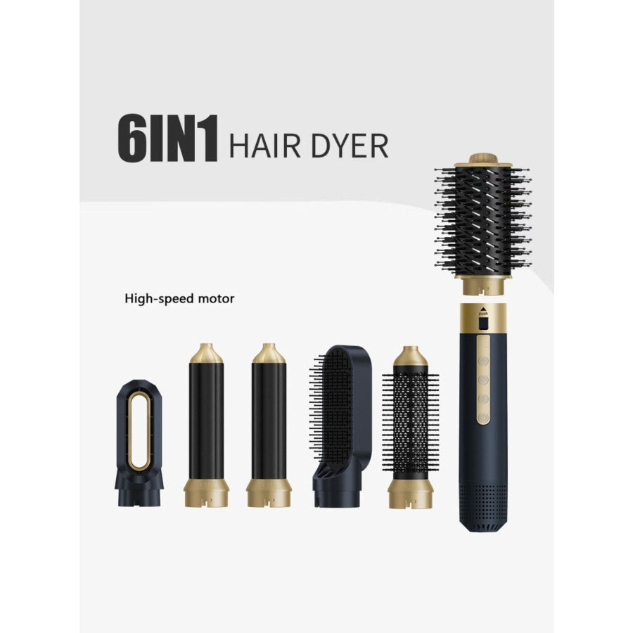 6-in-1 Multifunctional Hot Air Brush Navy / North American plug Apparel and Accessories