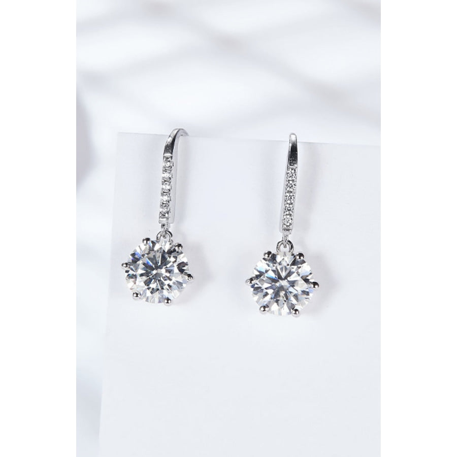 Moissanite shop drop earrings