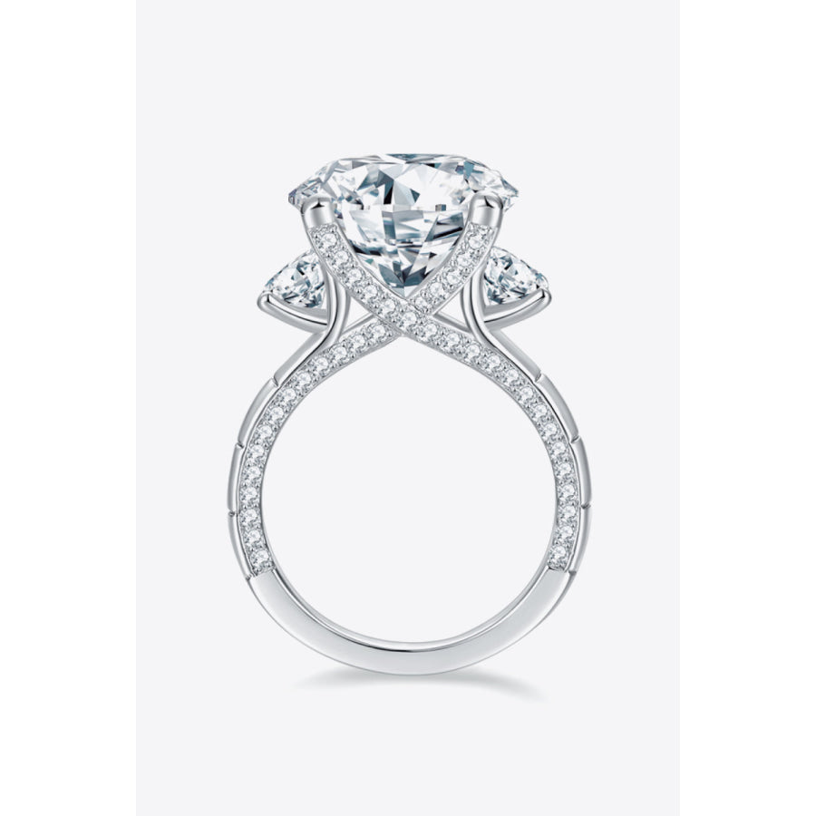 8.6 Carat Moissanite Platinum-Plated Ring Silver / 5