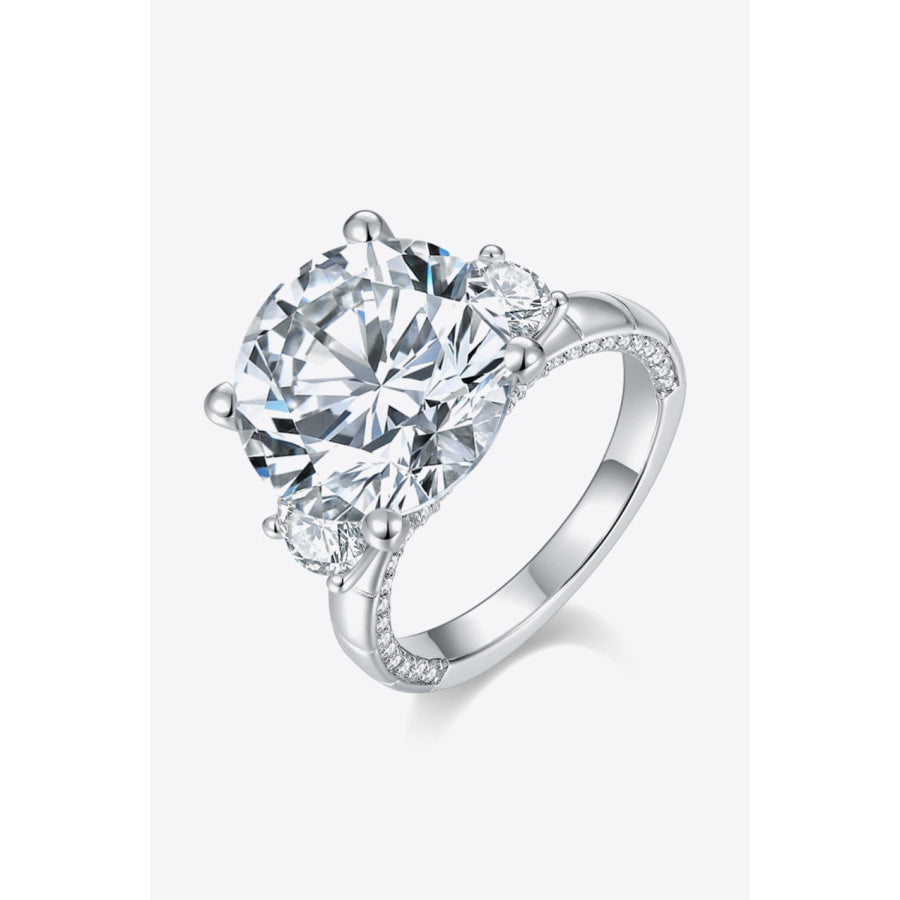 8.6 Carat Moissanite Platinum-Plated Ring Silver / 5