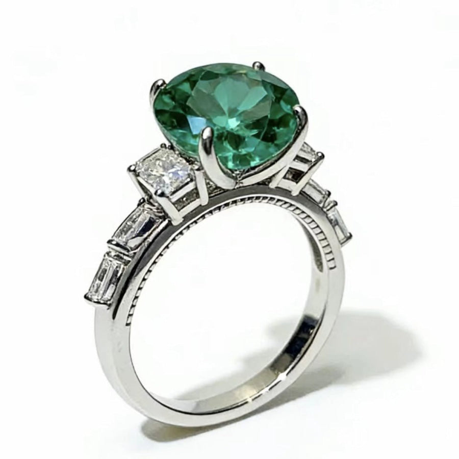 8 Carat Moissanite 925 Sterling Silver Ring Apparel and Accessories