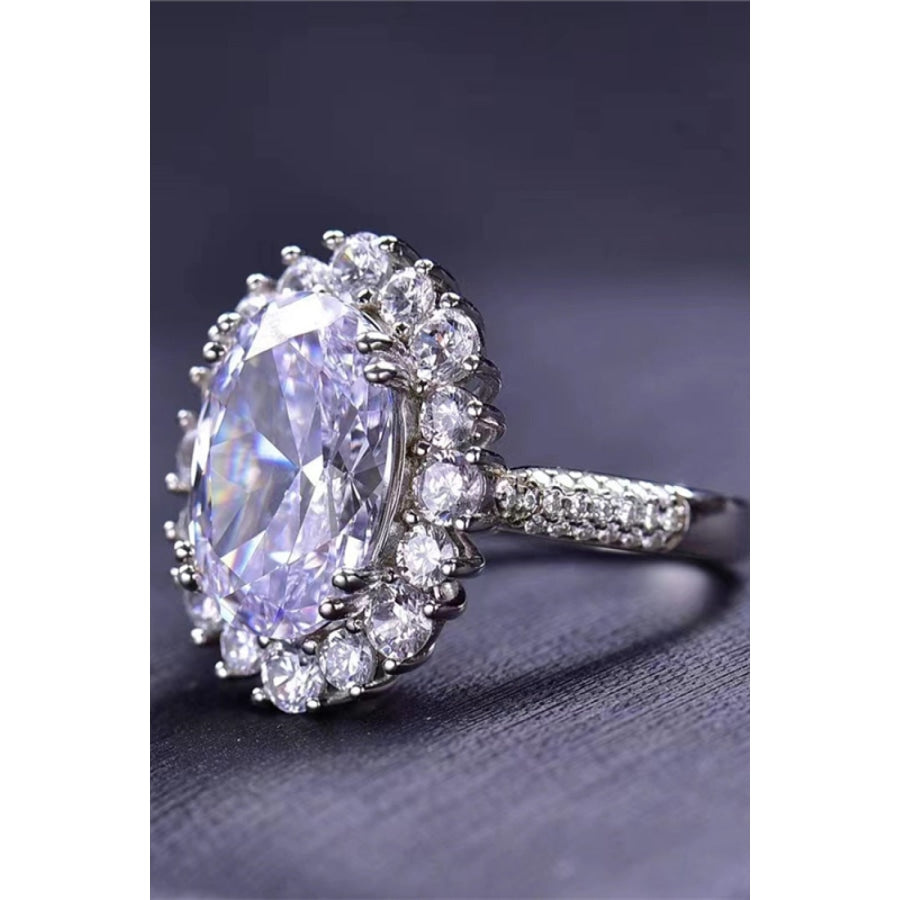 8 Carat Oval Moissanite Ring