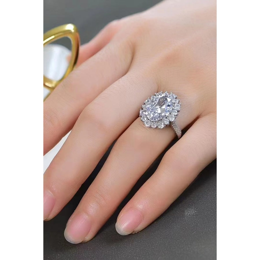 8 Carat Oval Moissanite Ring