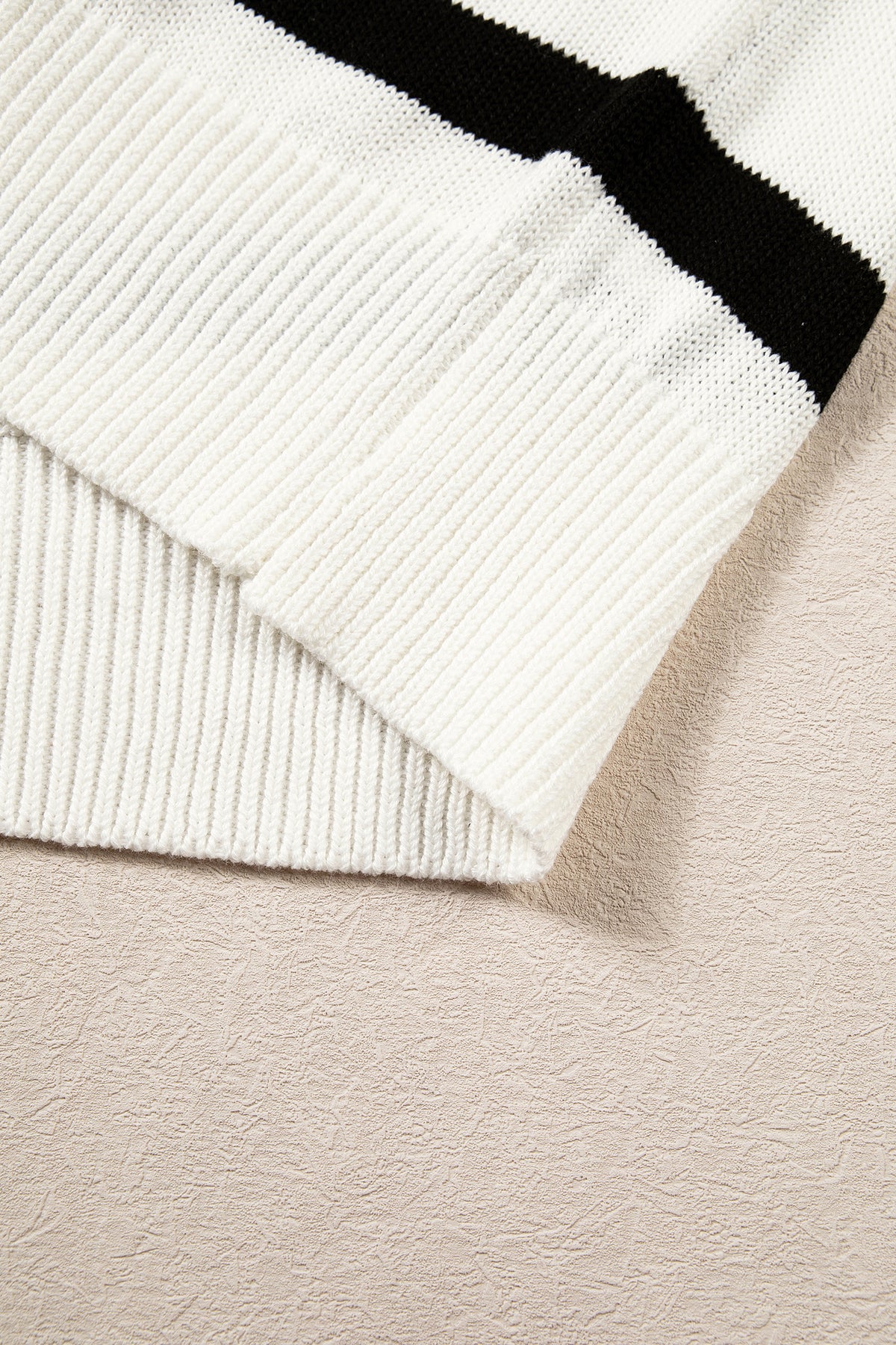 Rose Stripe Knit Western Short Sleeve Sweater