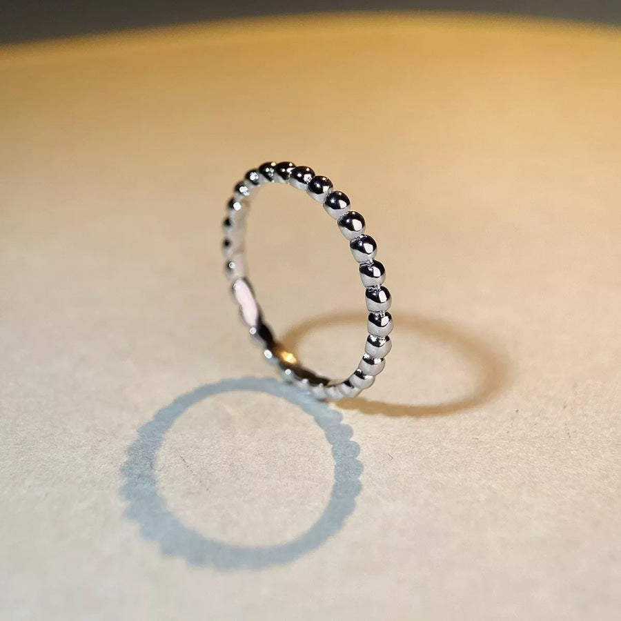 925 Sterling Silver Bead Ring Apparel and Accessories
