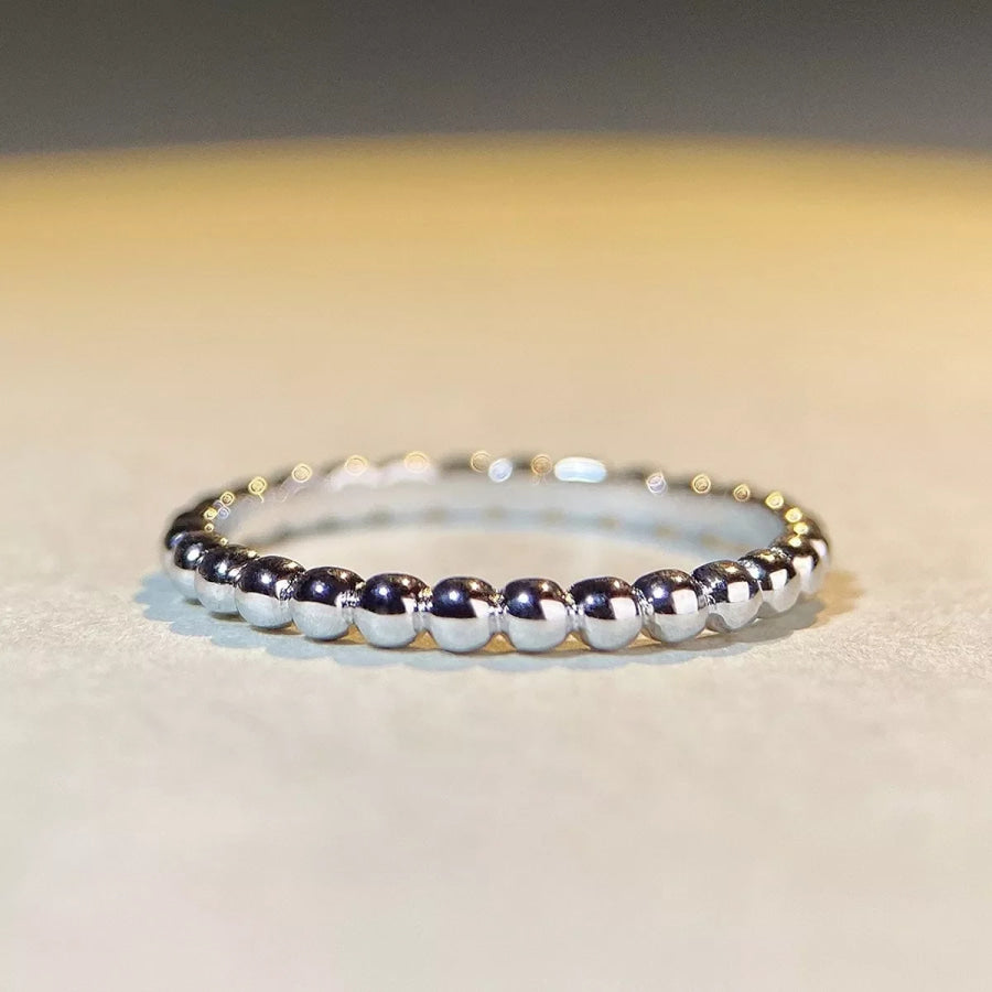 925 Sterling Silver Bead Ring Apparel and Accessories