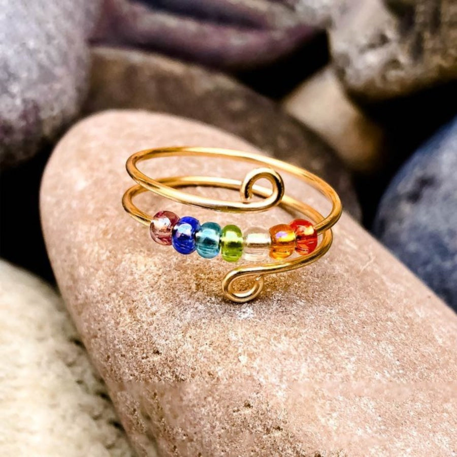925 Sterling Silver Bead Wrap Ring Apparel and Accessories