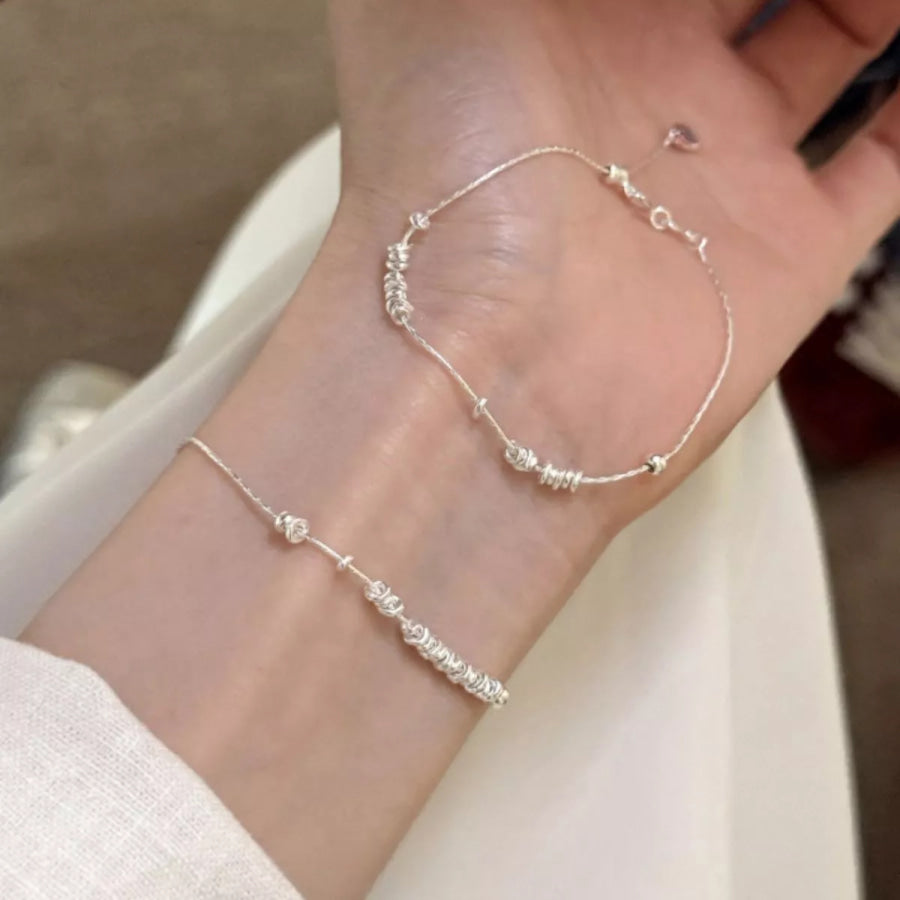 925 Sterling Silver Bracelet Silver / One Size Apparel and Accessories