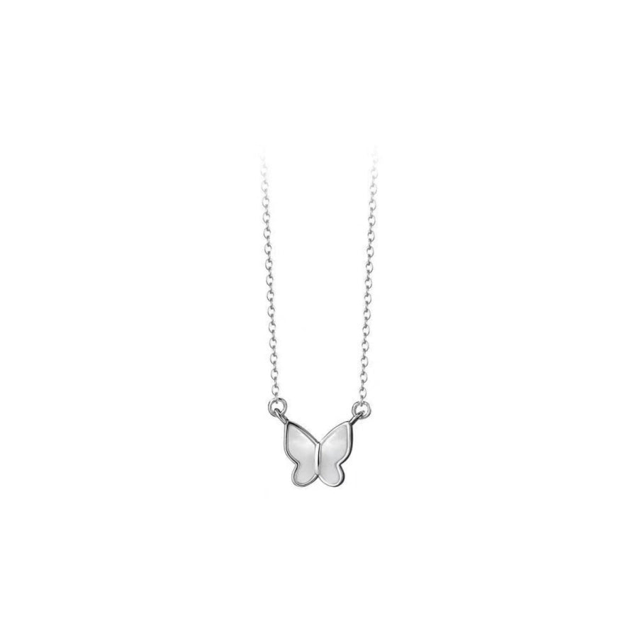 925 Sterling Silver Butterfly Pendant Necklace Silver / One Size Apparel and Accessories
