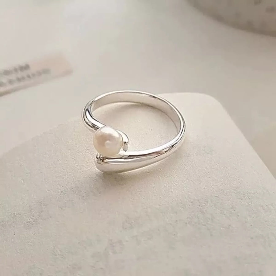 925 Sterling Silver Bypass Ring Silver / One Size Apparel and Accessories