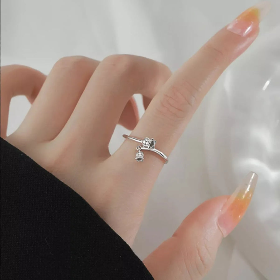 925 Sterling Silver Bypass Ring Silver / ONESIZE Apparel and Accessories