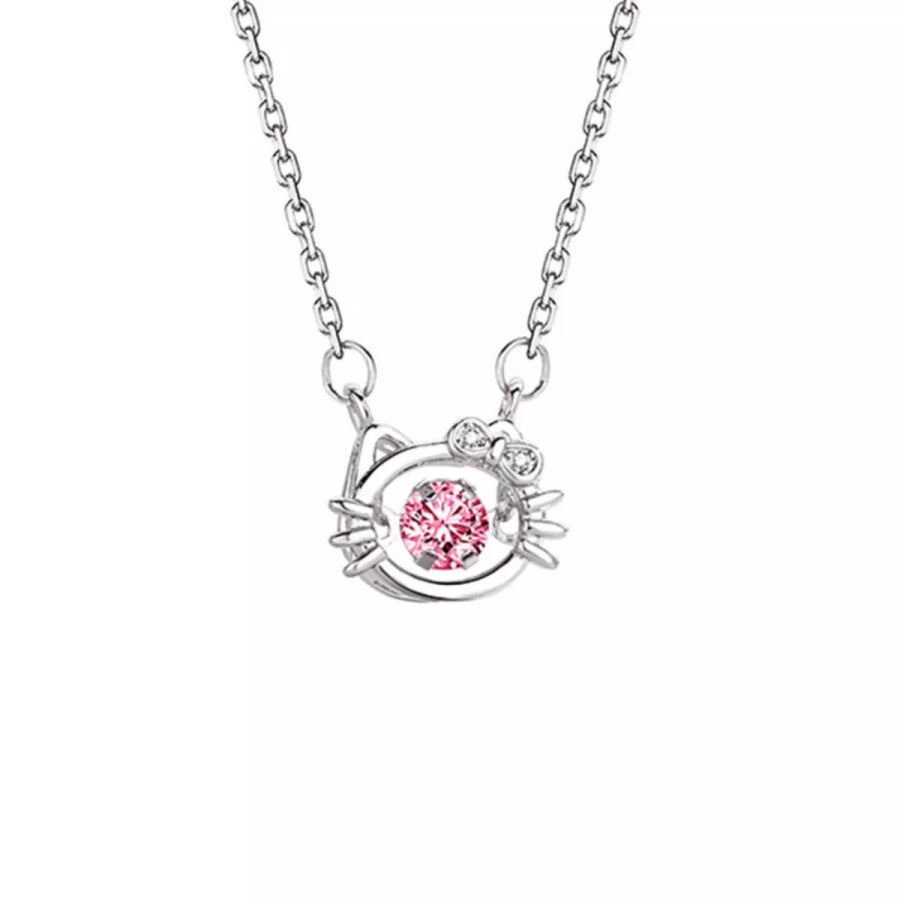 925 Sterling Silver Cat Necklace Silver / ONESIZE Apparel and Accessories