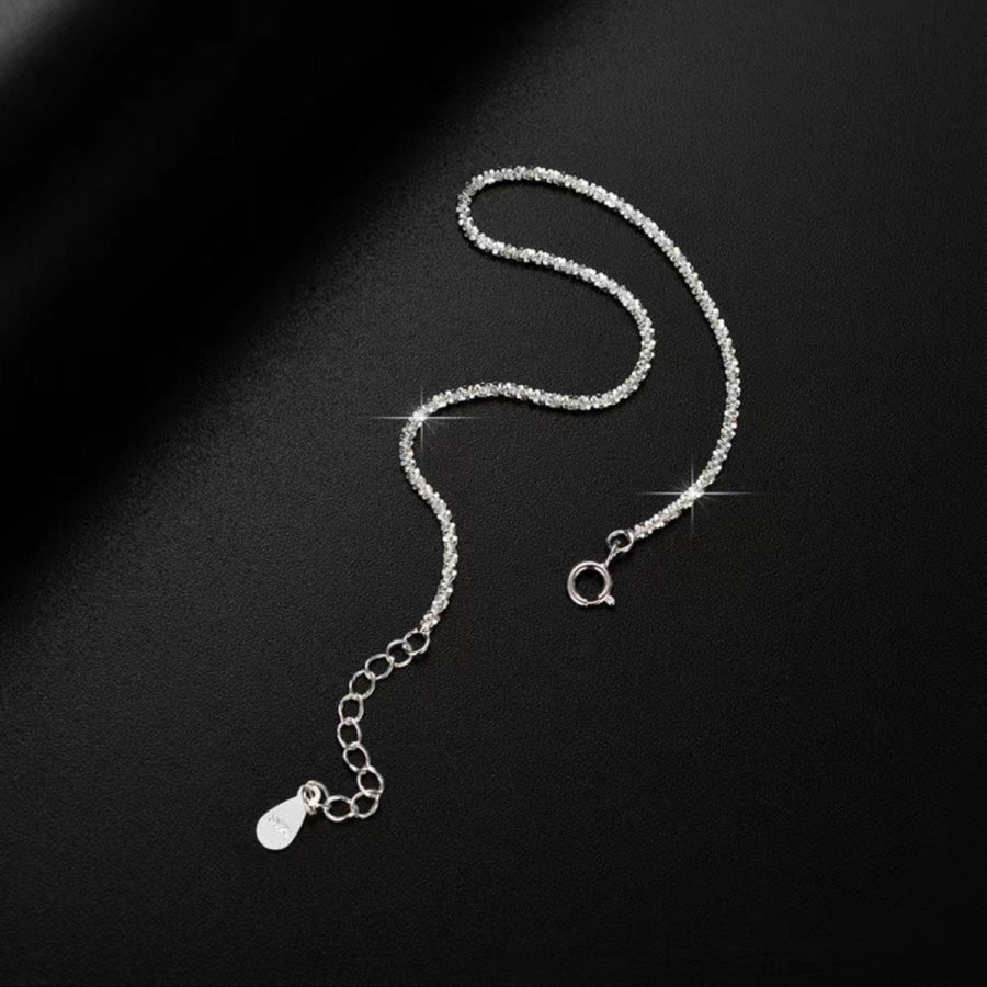 925 Sterling Silver Chain Adjustable Bracelet Silver / One Size Apparel and Accessories
