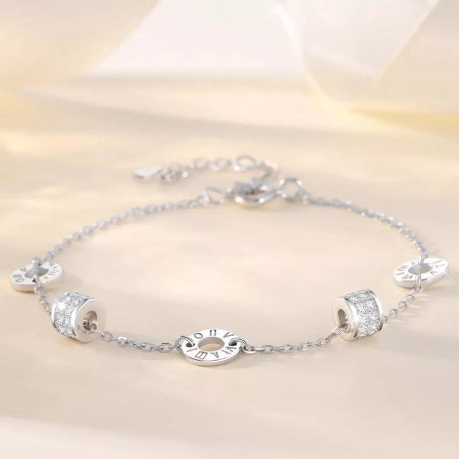 925 Sterling Silver Chain Geometric Bracelet Silver / onesize Apparel and Accessories