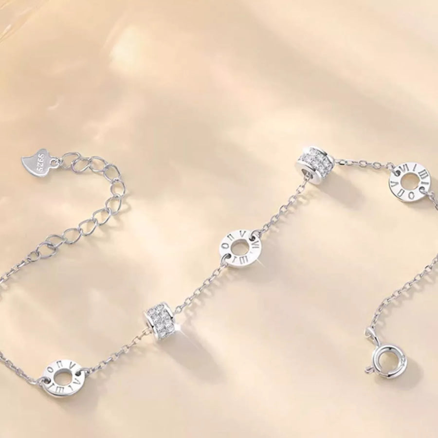 925 Sterling Silver Chain Geometric Bracelet Silver / onesize Apparel and Accessories