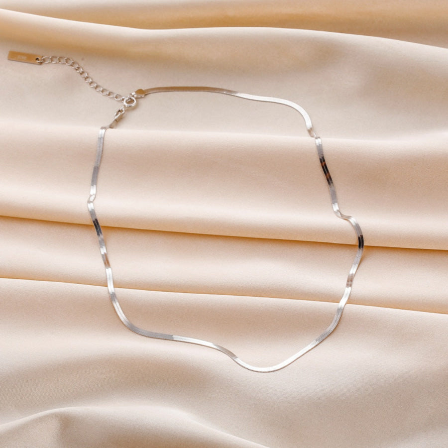 925 Sterling Silver Chain Necklace Silver / One Size Apparel and Accessories
