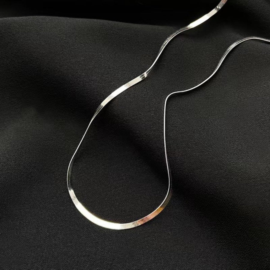 925 Sterling Silver Chain Necklace Silver / One Size Apparel and Accessories