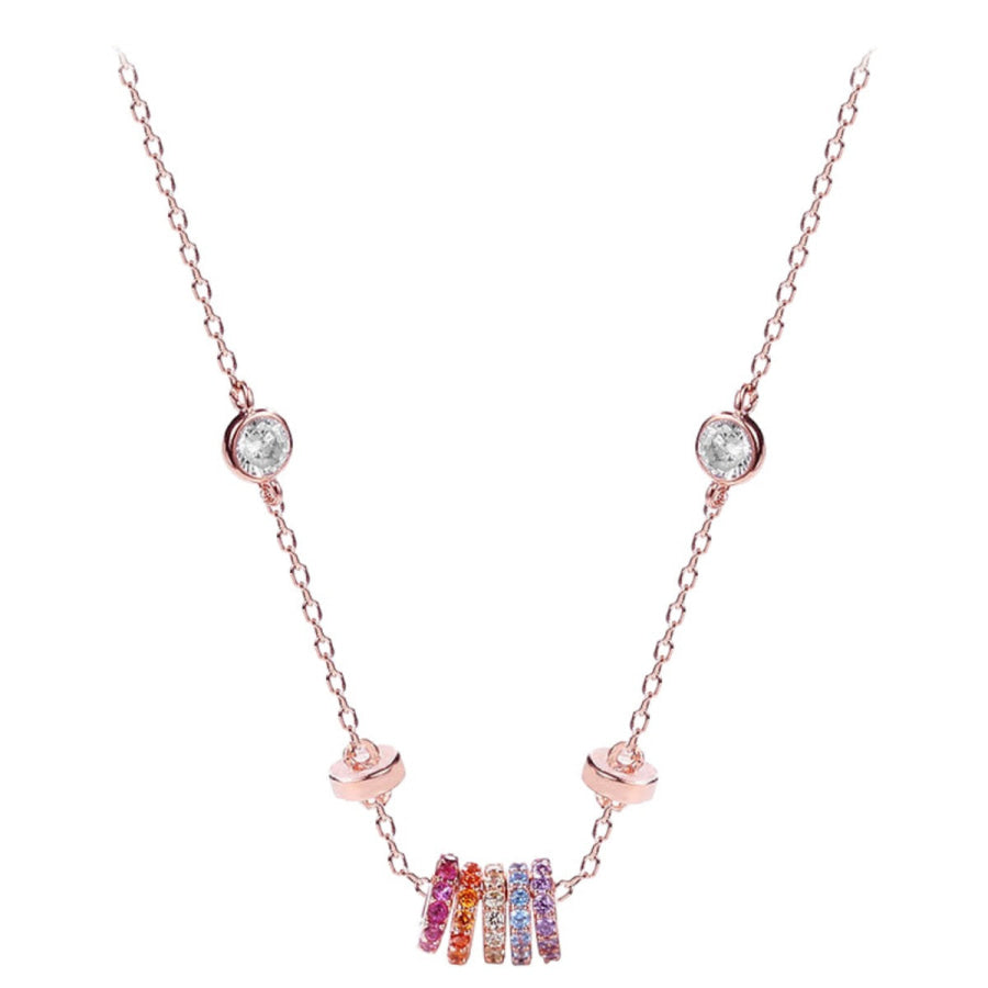 925 Sterling Silver Circle Pendant Necklace Apparel and Accessories