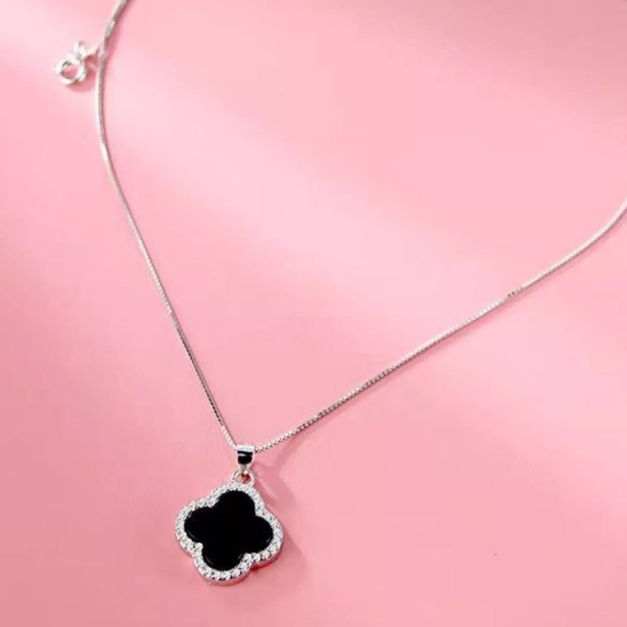 925 Sterling Silver Clover Pendant Necklace Silver / onesize Apparel and Accessories
