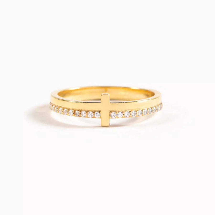 925 Sterling Silver Cross Ring Apparel and Accessories
