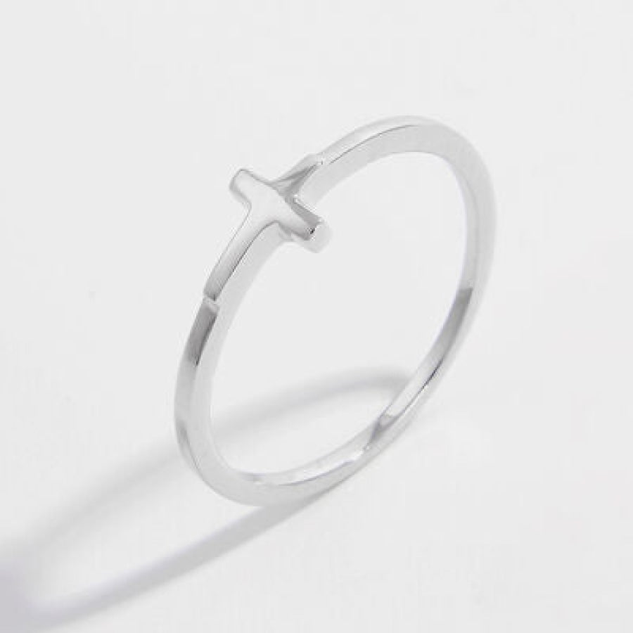 925 Sterling Silver Cross Ring Apparel and Accessories