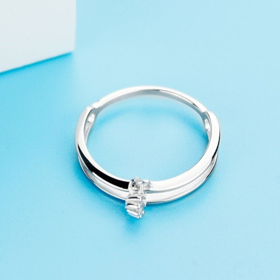 925 Sterling Silver Double Layered Ring Apparel and Accessories