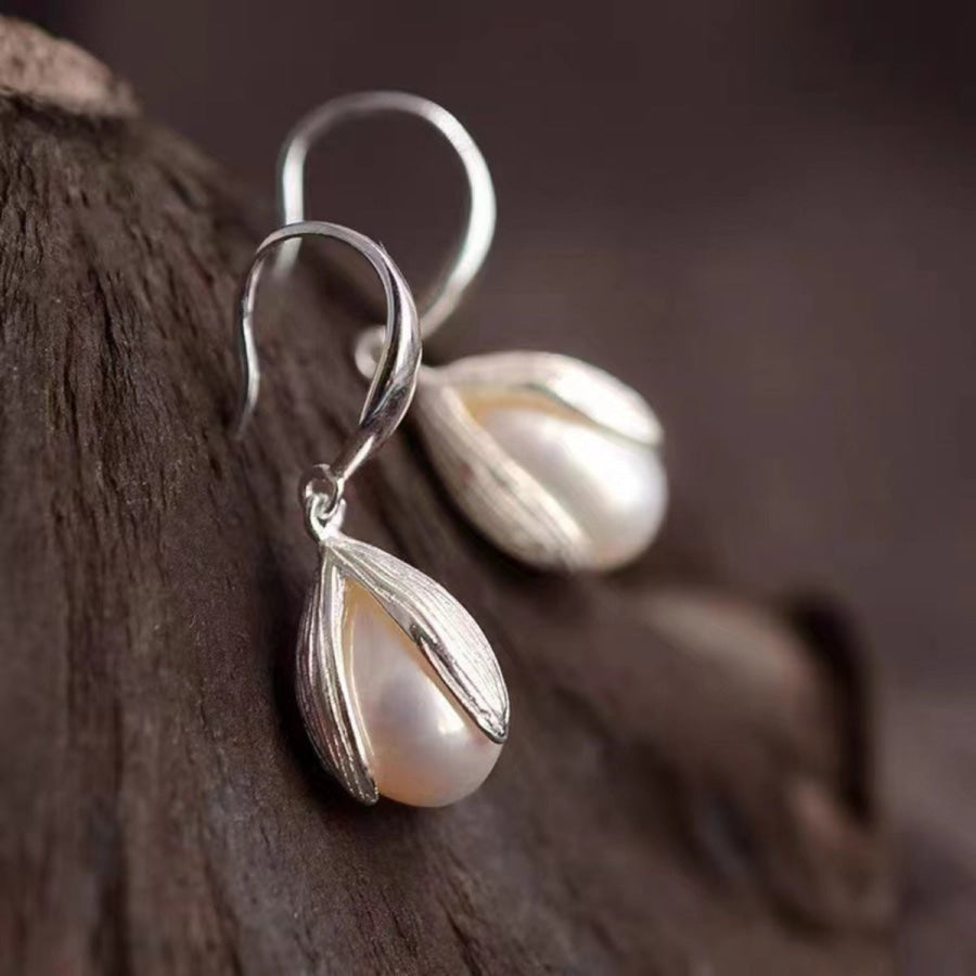 925 Sterling Silver Drop Earrings Silver / One Size Apparel and Accessories