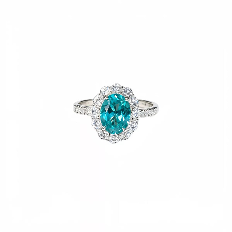 925 Sterling Silver Emerald Ring Apparel and Accessories