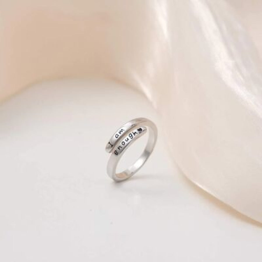 925 Sterling Silver Engraved Bypass Ring / 7 Apparel and Accessories