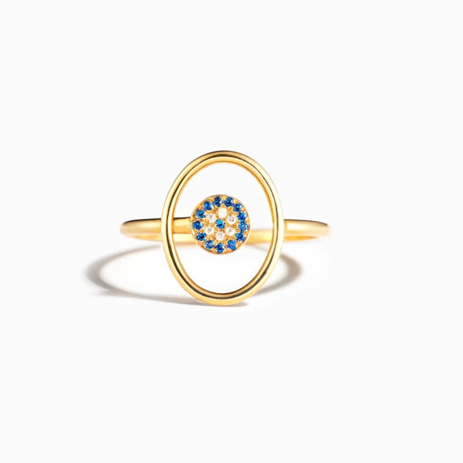 925 Sterling Silver Evil Eye Ring Apparel and Accessories