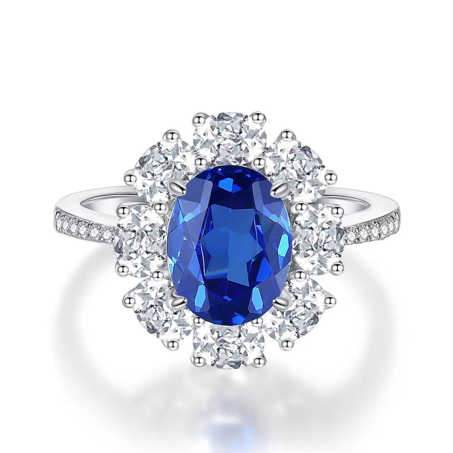 925 Sterling Silver Flower Ring Apparel and Accessories