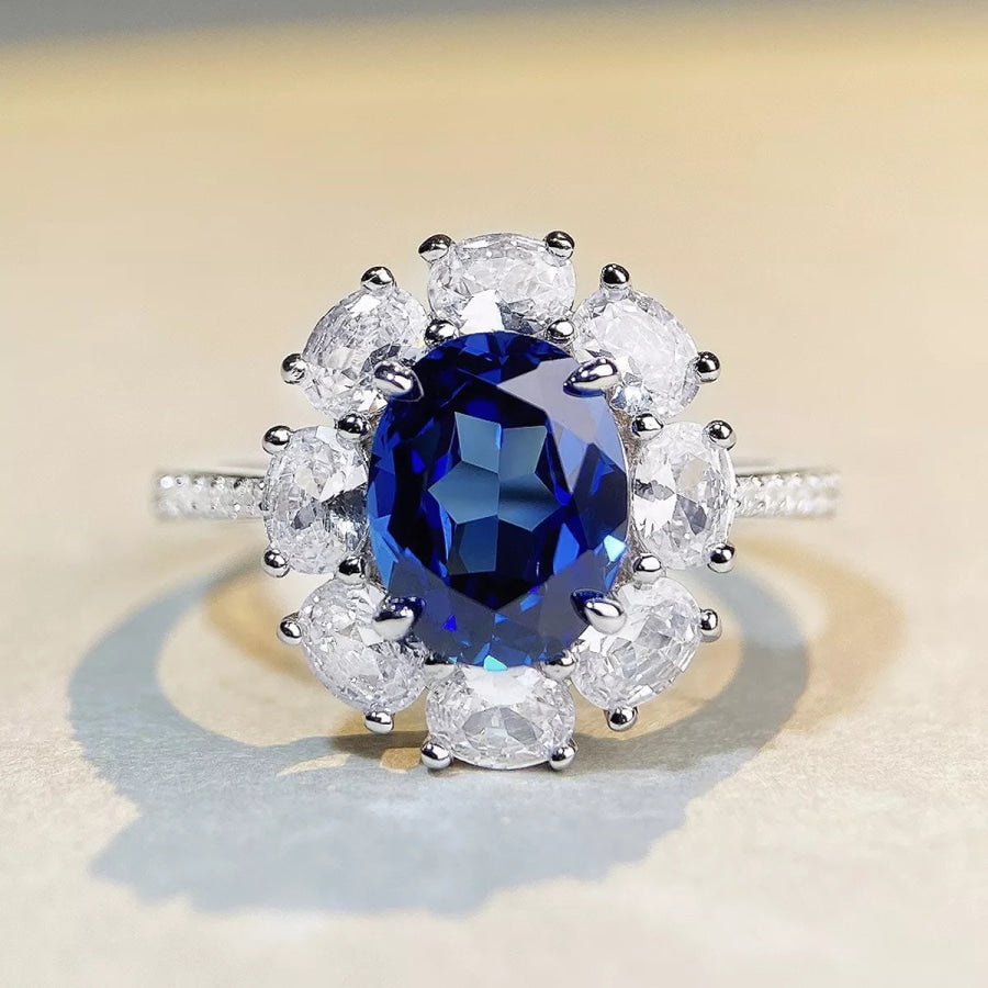 925 Sterling Silver Flower Ring Apparel and Accessories