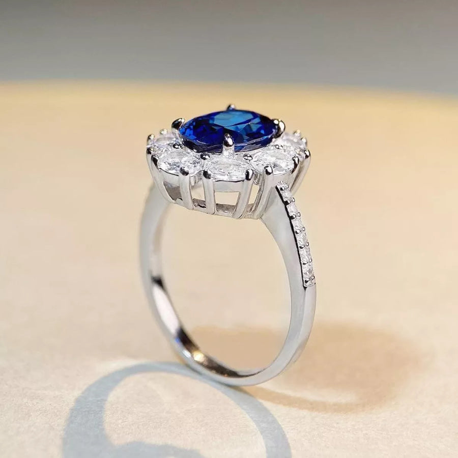 925 Sterling Silver Flower Ring Apparel and Accessories