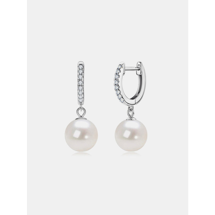 925 Sterling Silver Freshwater Pearl Earrings Apparel and Accessories