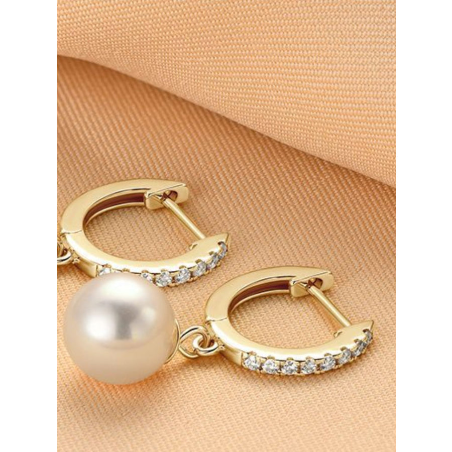 925 Sterling Silver Freshwater Pearl Earrings Apparel and Accessories