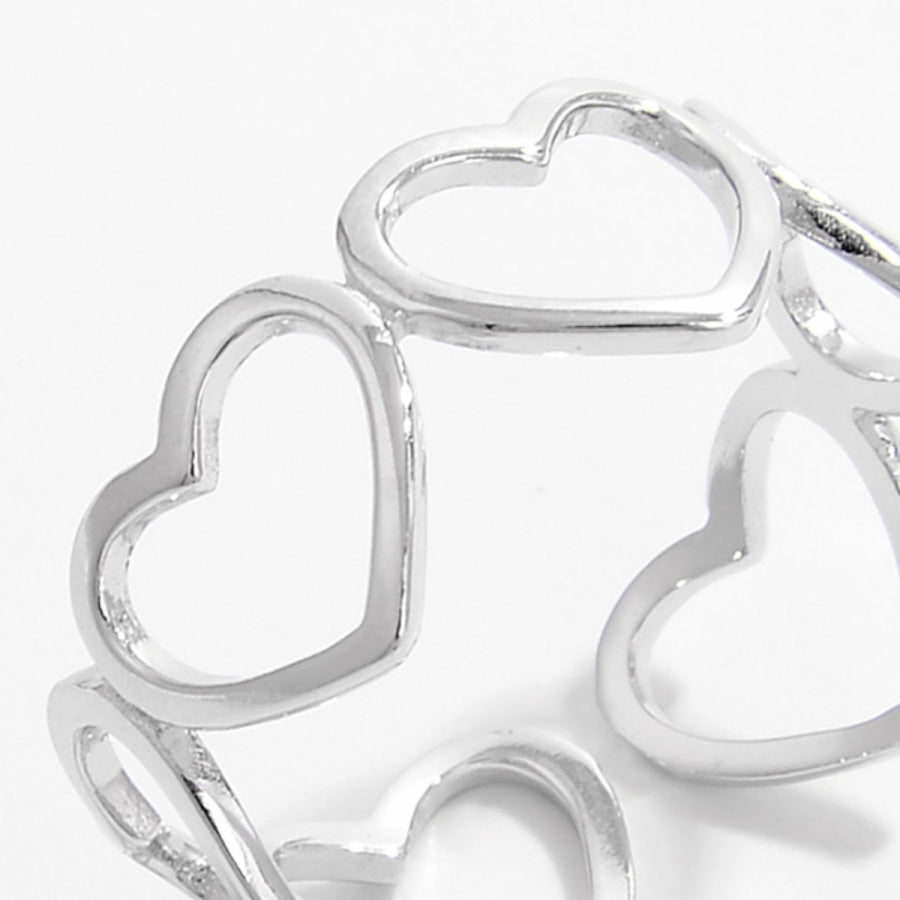 925 Sterling Silver Heart Ring Apparel and Accessories