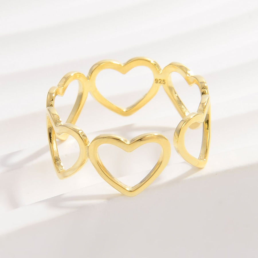 925 Sterling Silver Heart Ring Apparel and Accessories