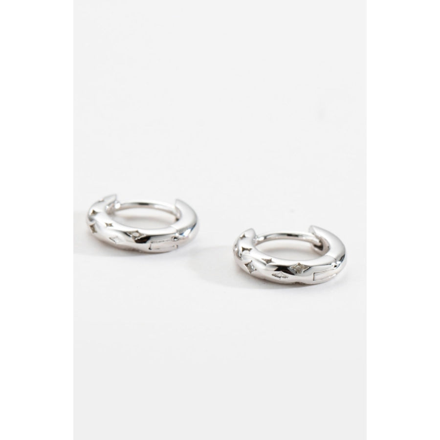 925 Sterling Silver Huggie Earrings