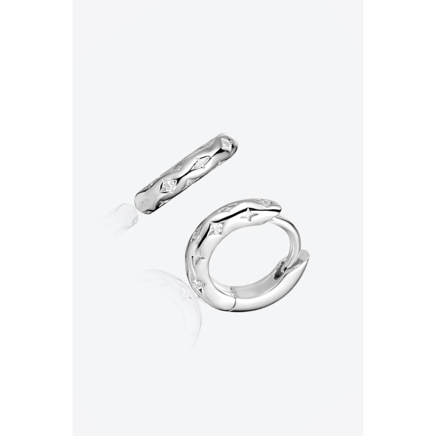 925 Sterling Silver Huggie Earrings