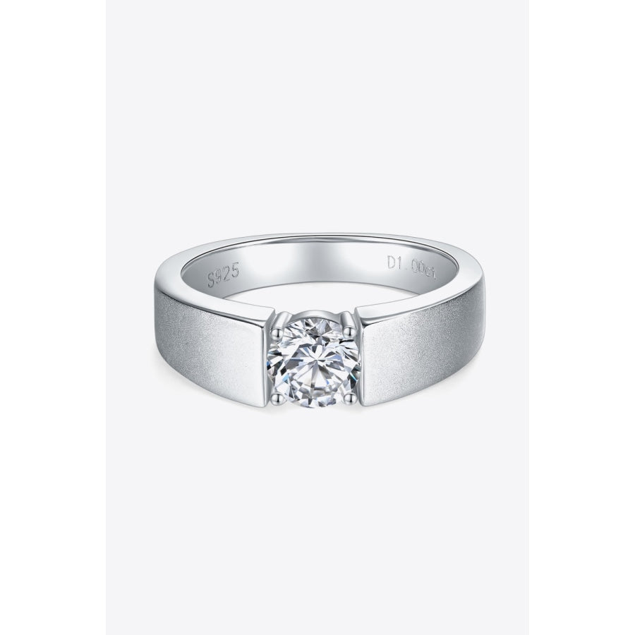 925 Sterling Silver I Carat Moissanite Ring