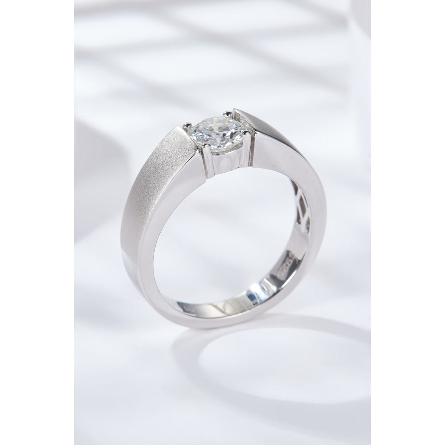 925 Sterling Silver I Carat Moissanite Ring